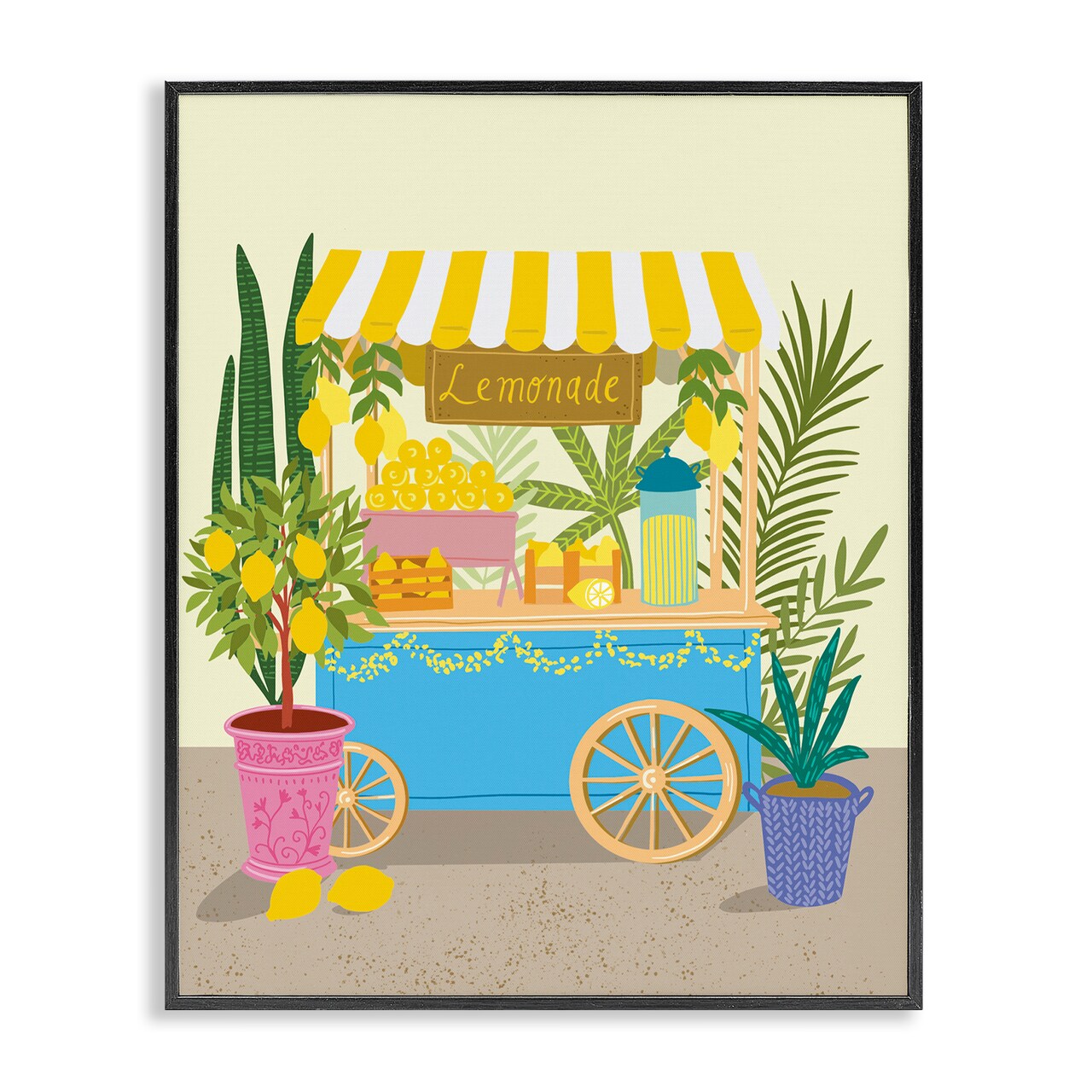 Stupell Industries Food Market Lemonade Stand Framed Giclee Wall Art Design by Jo Reid